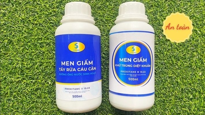 Men giấm tẩy rửa cáu cặn và khử khuẩn đường ống nước
