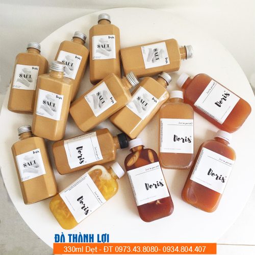 Chai nhựa vuông dẹp dung tích 330ml