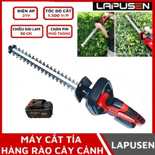 Máy cắt tỉa hàng rào cây cảnh chạy pin Lapusen