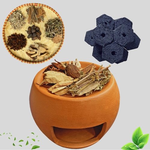 Combo thảo mộc xông nhả + than+bếp